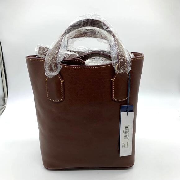 Dooney & Bourke Leather Purse Brinley Chestnut Handbags with Crossbody Strap - Picture 2 of 16
